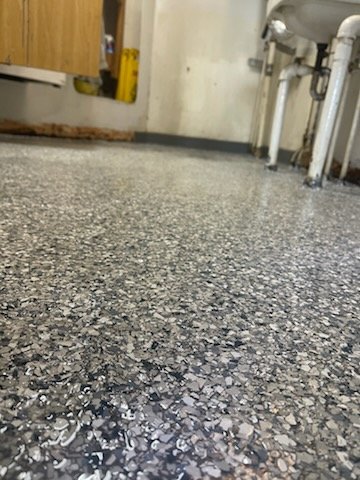 Epoxy floor close up